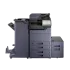 A full view of a professional Kyocera TA3554ci printer with a document finisher and side paper tray module.