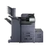 A professional front-angle view of a Kyocera all in one office printer. This top rated home office printer and best printer for small business showcases its multi-function design.
