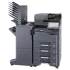  A professional front-angle view of a sleek, white Kyocera ECOSYS PA4500X laser printer. This good printer for home