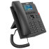 Mobile side angle of a black Fanvil X303W Wi-Fi IP phone on its stand, integrated with cloud hosting, business email, and cloud email by Elevation Technology.