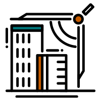 A simple line art icon representing Infrastructure as a Service (IaaS) for Elevate Technology.