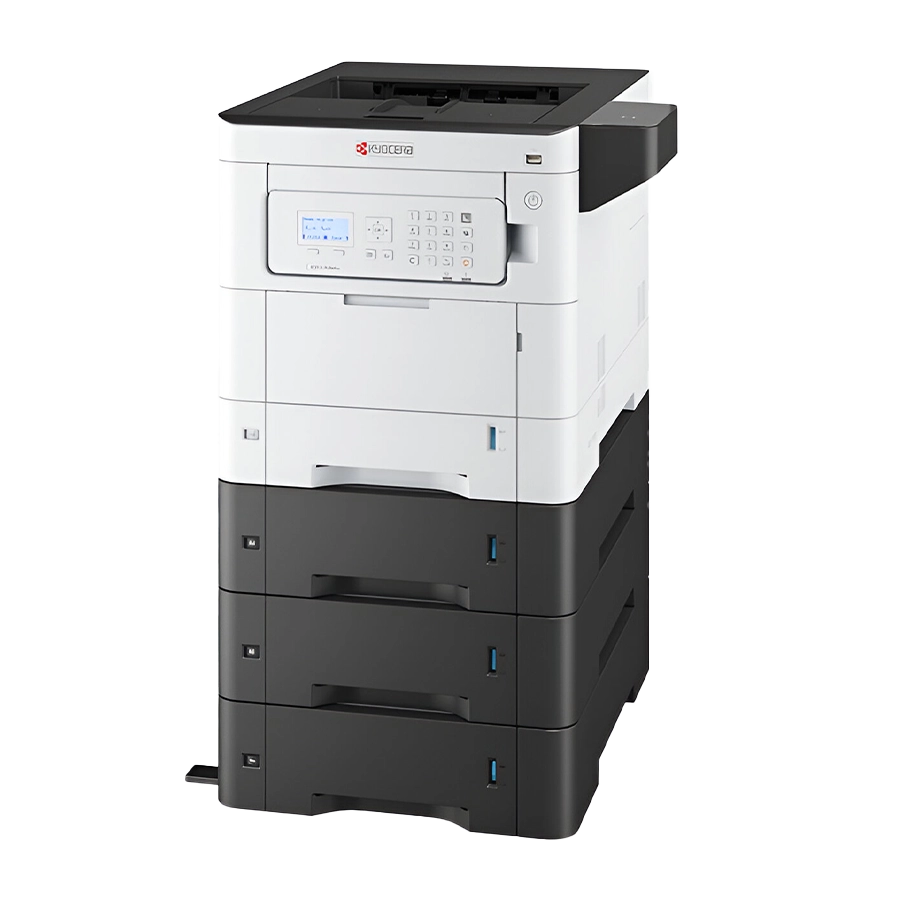 Best Kyocera PA4500X printer with a stacked paper tray module.