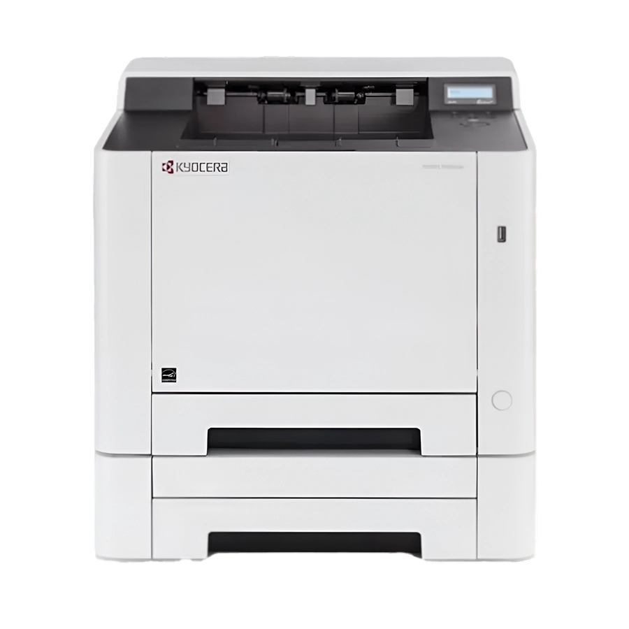 A sleek, white Kyocera ECOSYS PA4500X laser printer. This best printer for home use has a compact design ideal for any household.