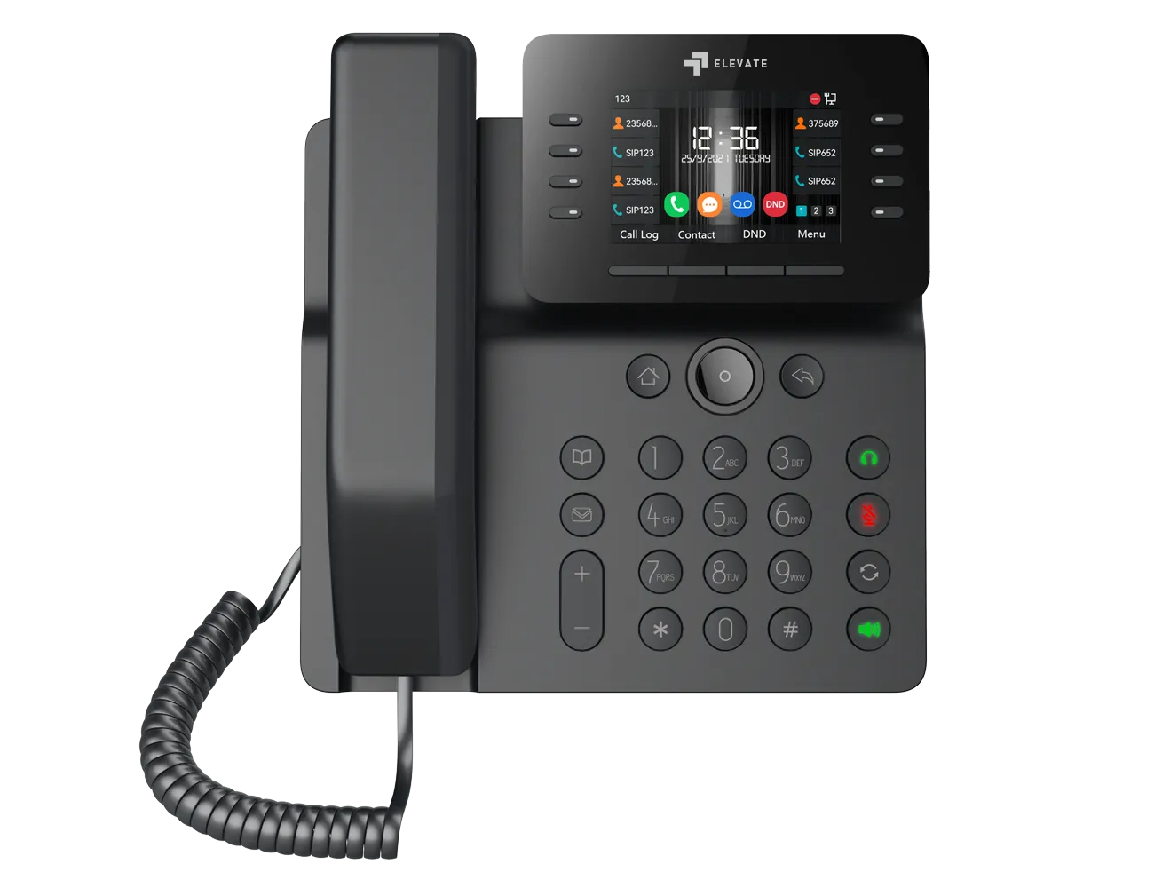 Fanvil V64 IP phone featuring color display for business VoIP and cloud phone systems powered by Elevate Technology.