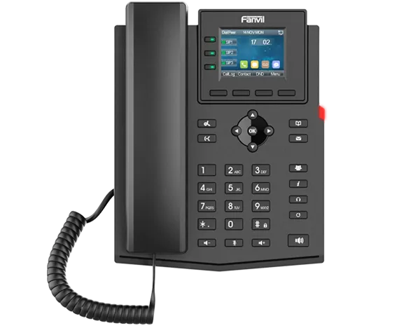Fanvil X303W IP phone with built‑in Wi‑Fi designed for flexible business VoIP communications.