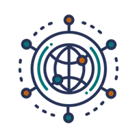 Network management icon illustrating Elevate Technology’s proactive monitoring and IT support services in Houston.