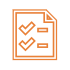 An icon for "Baseline Testing," which features a document with two checkmarks.