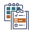 Icon representing Proofpoint advanced reporting and analytics for monitoring email security and threat activity.