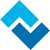  Icon for Elevation Technology's ShareSync or data synchronization feature. It is a stylized arrow or chevron shape, with a light blue top half and a dark blue bottom half, indicating movement or transfer.