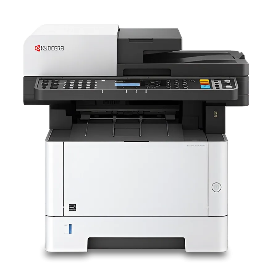 Kyocera ECOSYS PA4500X, a top-rated home office printer and best printer for small business, showcasing its sleek, compact design. This quality printer is ideal for home use, offering a powerful solution for domestic printing needs.