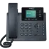Yealink T34W Desk Phone (angled view) with a black handset resting on the base, featuring a color screen and physical keys, and utilizing Elevate Technology and Elevation Technology.