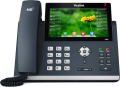 Top-rated Yealink T48S IP desk phone with a large color touchscreen, showcasing a high-end device for business communication systems offered by Elevate Technology.