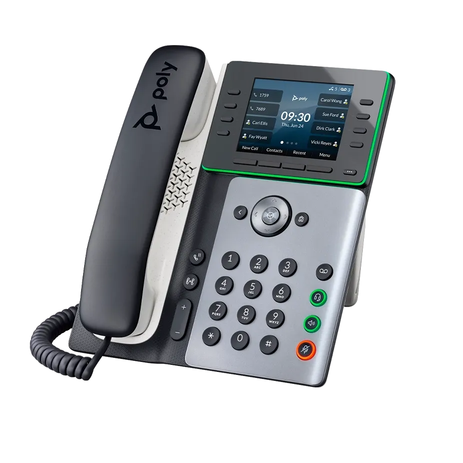 Close-up of hands holding a smartphone displaying an AI-powered interface, illustrating the features of Elevate UC for Law Firms in redefining client communication.