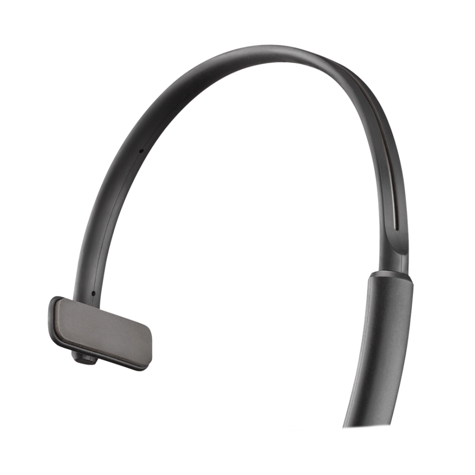Elevate Technology black headband component for a Poly Blackwire headset, showing the over-the-head arch and foam earpiece.