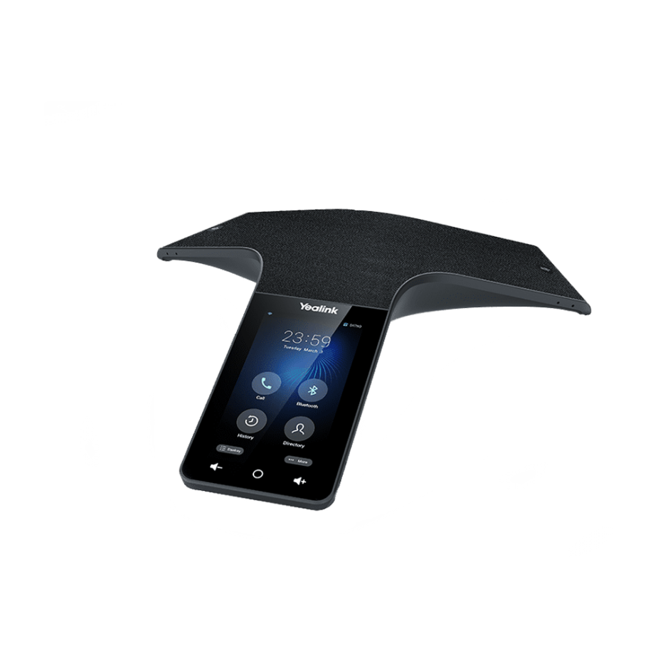 Yealink CP965 Android-based conference phone with touchscreen interface, used to deliver high-quality audio for Elevate Technology meetings.