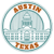 Elevate Technology's Austin, Texas service area logo featuring the State Capitol, confirming IT support and cloud services expansion to Austin, alongside Managed IT Services Houston and Managed IT Services Katy.