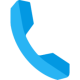 A light blue icon of a telephone handset. This icon is used to represent the Elevate Technology phone system.