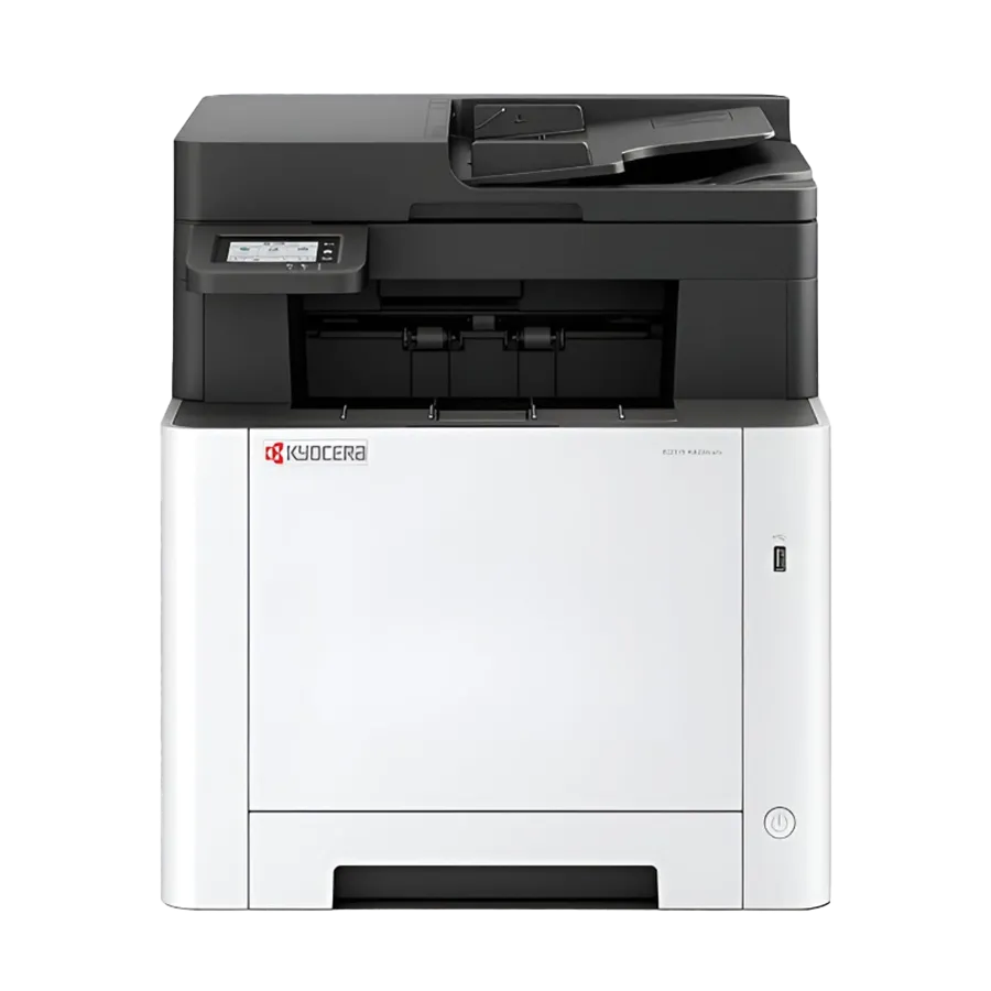 A three-quarter view of the top-rated Kyocera PA4500X printer.