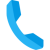 Icon for Elevation Technology's Phone System or Voice Services. It is a light blue, stylized telephone receiver.