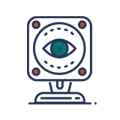 Security cameras icon representing Elevate Technology’s managed IT services providing video monitoring in The Woodlands, TX.