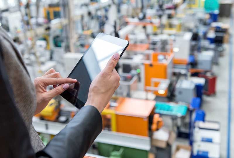 A professional stock photo for Elevate Technology's services for the manufacturing and industrial sector.