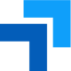 A dark blue and a light blue arrow-like shape interlock, representing the Elevate Technology desktop and mobile app.