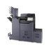 A Kyocera TASKalfa 2554ci printer with a fully stacked document finisher and a large side tray module.