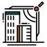 A simple line art icon representing Infrastructure as a Service (IaaS) for Elevate Technology.